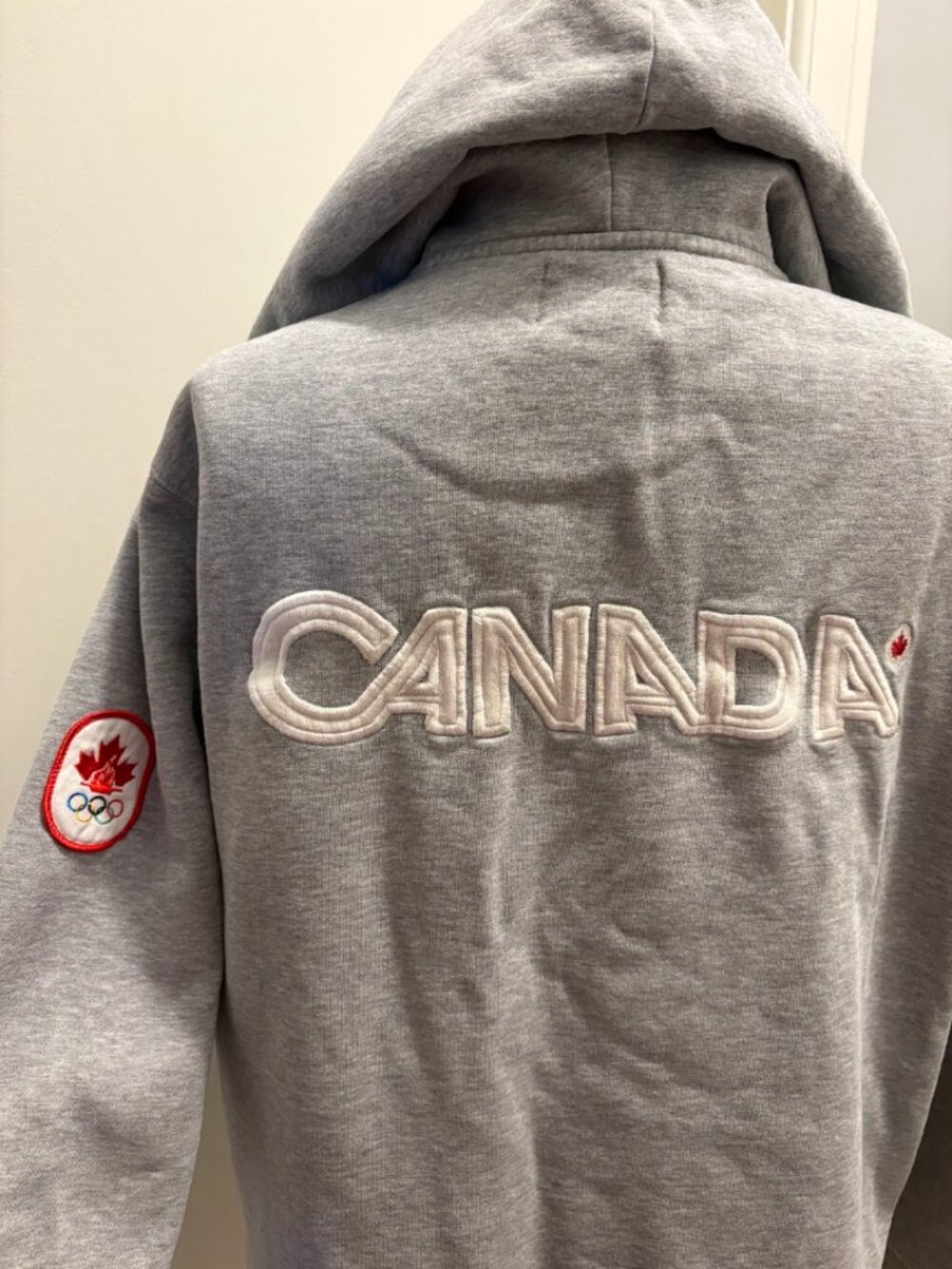 Vintage Hudson's Bay Team Canada Olympic Zip Hoodie Grey M